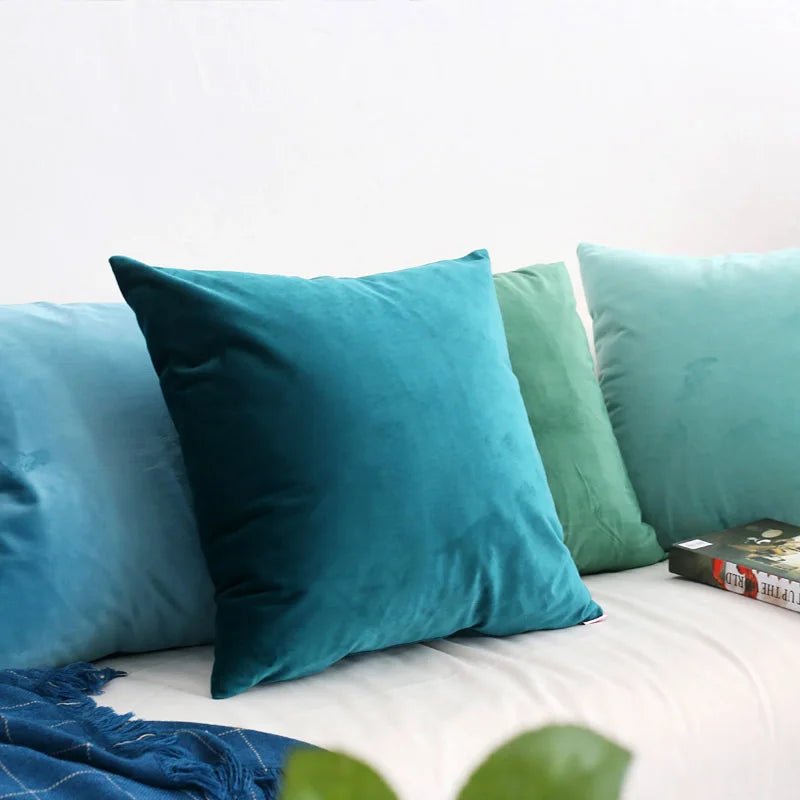 coussin velours vert mint green moderne opacité décoration sofa lit voiture personnalisable machine lavable
