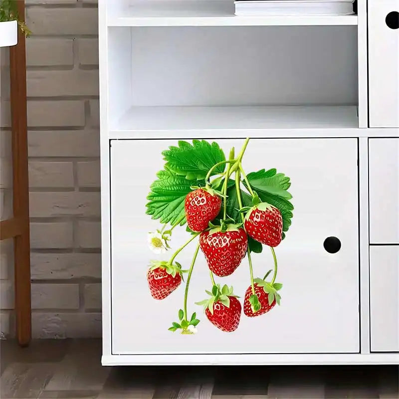 Autocollant PVC fraise motif fruit