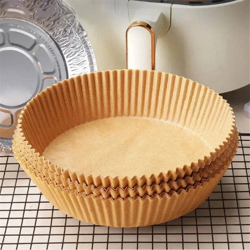 filtres papier cuisine sans huile rayures beige pratique économiques tapis cuisson friteuse air resistant