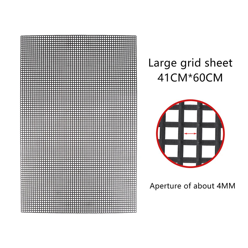 grille perforée moderne noir blanc plastique travaux manuels couture broderie tissage