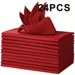 serviette table noël rouge vert coton décor cuisine salle manger pliable 40x40cm classique
