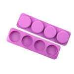 moule silicone violet cavités rondes fabrication savon bougie bain artisanal