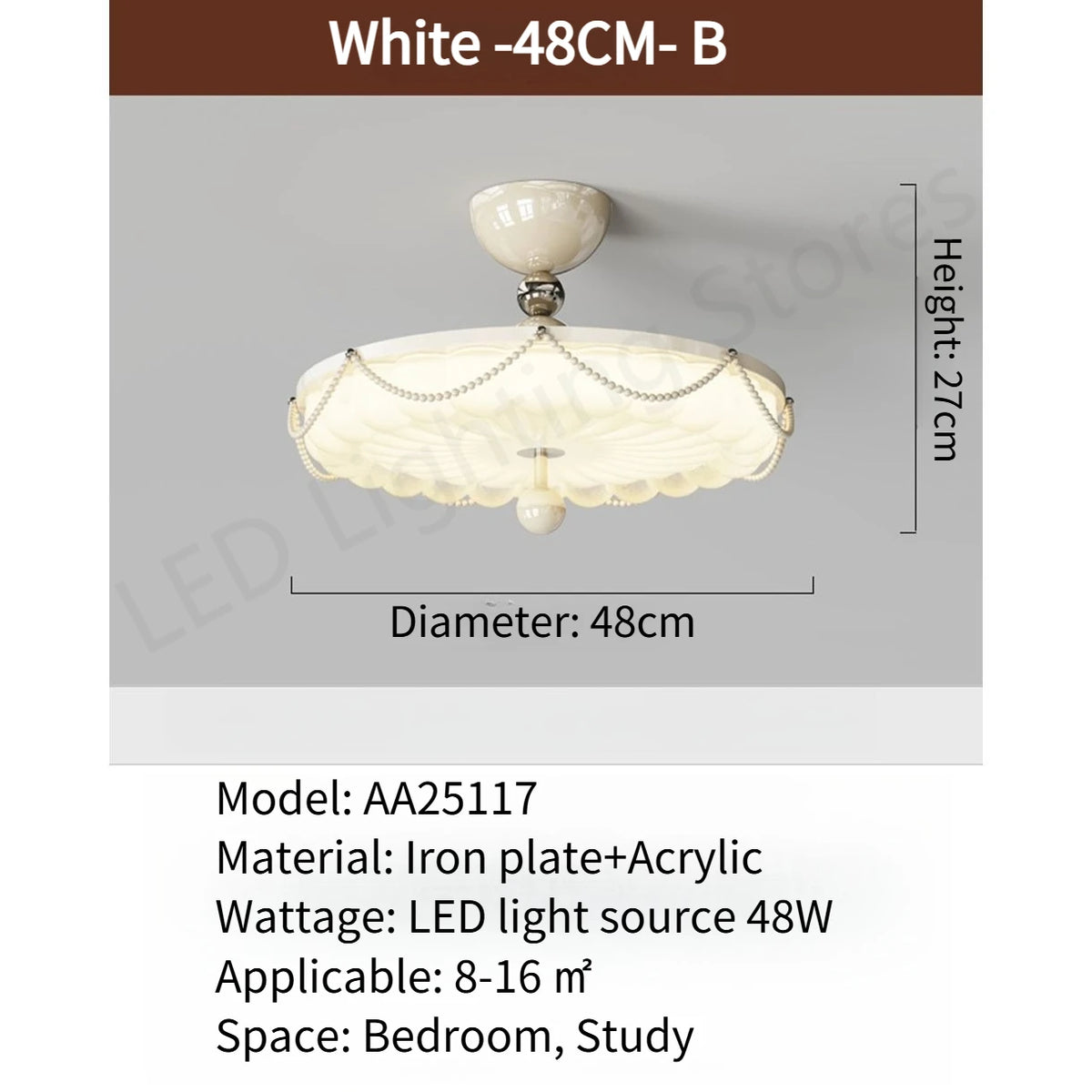 lampe classique marron blanc chaînes dorées texture tissu éclairage romantique chambre enfant