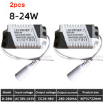 transformateur led driver 12v 24v 24w gris blanc moderne câble connecteur 60x32x22mm