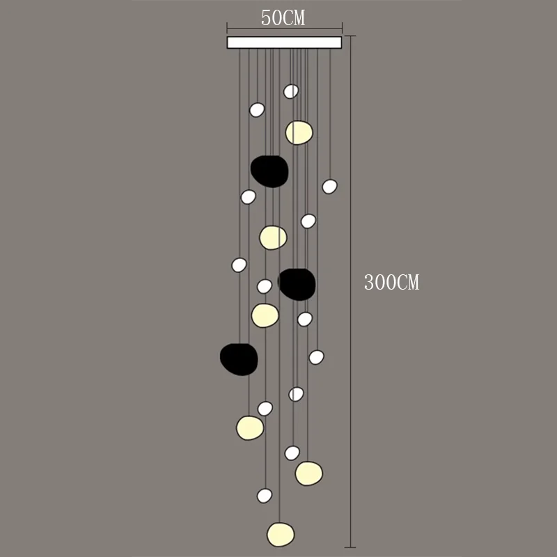 suspension lumineuse moderne acrylique blanc 18 têtes 249 flux lumineux led rc dimmable