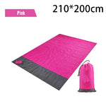 tapis plage imperméable bleu moderne sac rangement clous carabiner camping