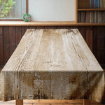 nappe table moderne rustique imitation bois beige marron blanc décoration mariage événementextérieur