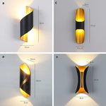applique murale led moderne or blanc minimaliste fixée mur source lumineuse led 249 2000