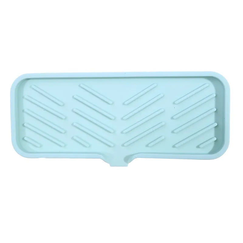 support savon silicone self draining moderne gris vert blanc rayures horizontales