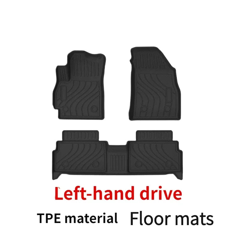 tapis sol voiture noir rayures horizontales moderne imperméable tout terrain polypropylène