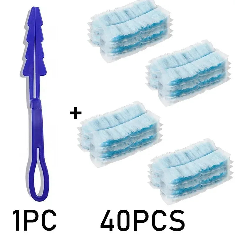 brosse poussière bleu clair douce moderne poignée 60 pièces remplacement 28cm longueur