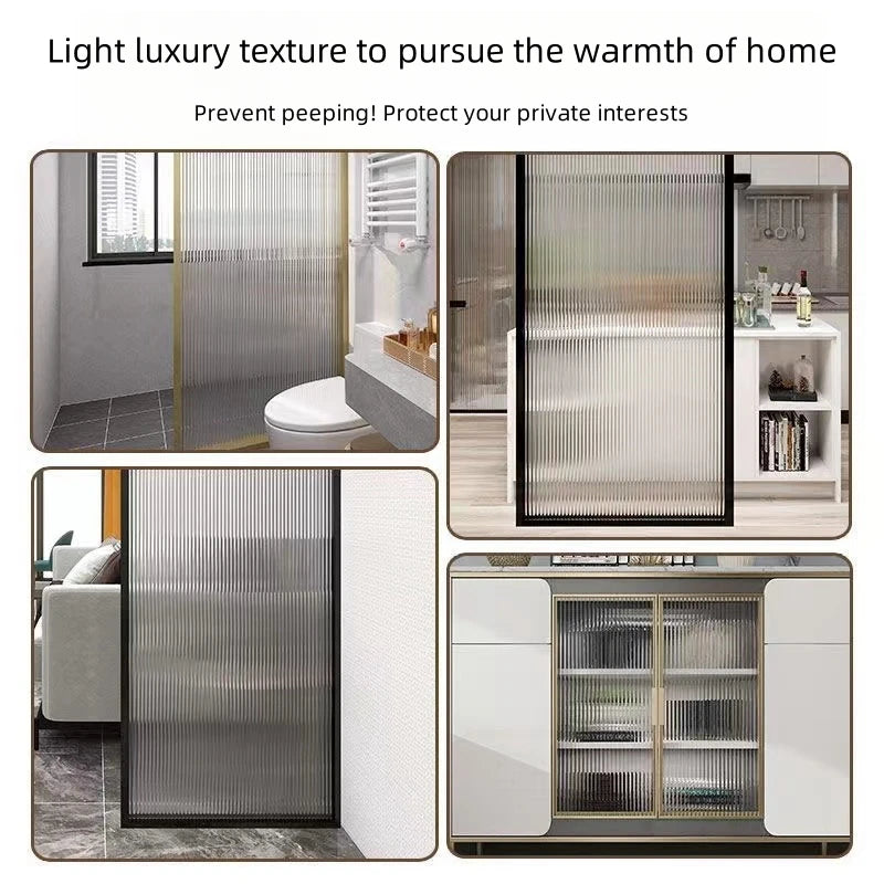 film fenêtre transparent opacité rayures verticales adhésif isolation thermique protection uv moderne DIY