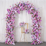 Arche décorative florale violettes roses blanches extérieur intérieur décoration événement classique artificielle fixe