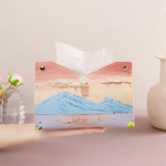 boîte mouchoirs moderne fleurs décorative rose blanche bleue verte jaune