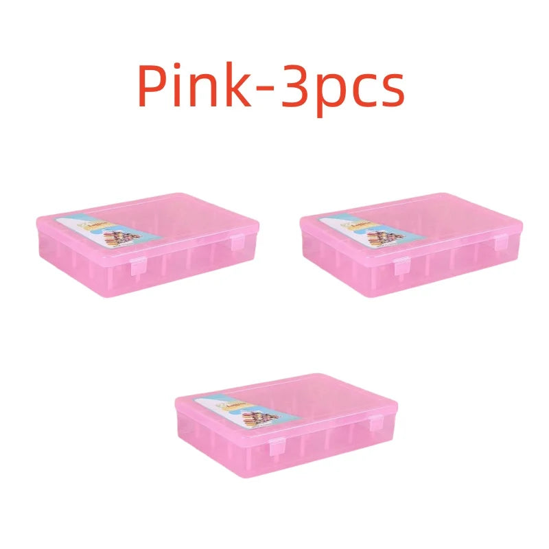 boîtes rangement fil transparentes pratiques modernes poignées bobines couleurs diverse outils couture broderie