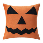 taies d'oreiller halloween orange citrouille araignée deco sofa lit polyester respectueux environnement non toxique