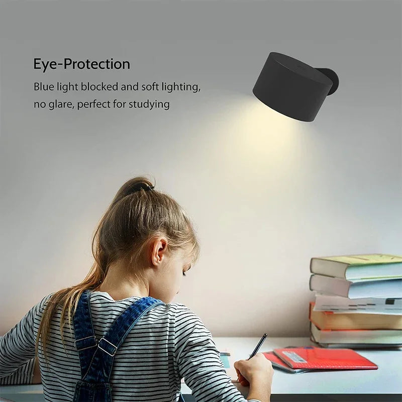 lampes murales led rechargeables ajustables 360 degrés moderne noir blanc orange