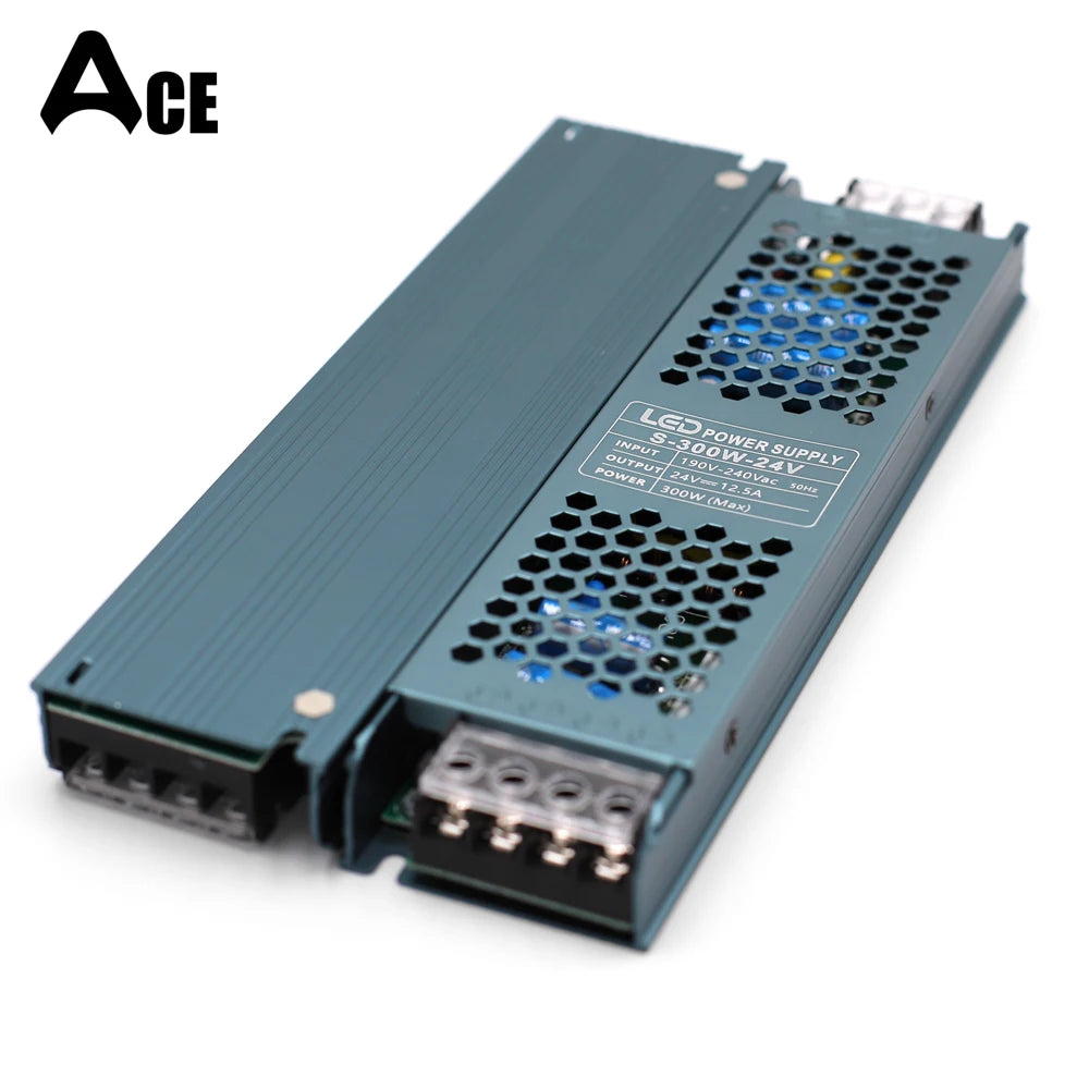 alimentation led 12v 24v 60w 100w 200w 300w 400w bleu perforée moderne