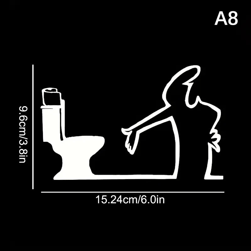 autocollant mural minimaliste noir silhouettes personnages cuisine toilettes abstrait chambre cuisine salle bain