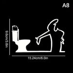 autocollant mural minimaliste noir silhouettes personnages cuisine toilettes abstrait chambre cuisine salle bain