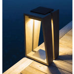 lumière solaire moderne gris contemporaine extérieure autonome led imperméable flux lumineux faible facile