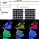 matrice led 8x8 16x16 8x32 multicolore ws2812 rgb flexible moderne grille points lumineux