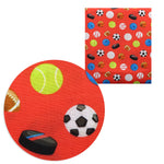 tissu imprimé sport boules baseball basket football coton polyester bricolage couture décoration maison