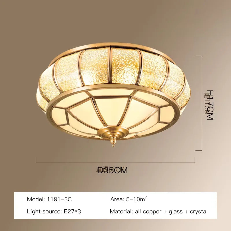 plafonnier moderne cuivre doré hexagonal transparent classique éclairage quotidien led 90 260v e27