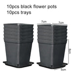 pots fleurs plastique rouge vert jaune bleu blanc noir modernes assiettes base
