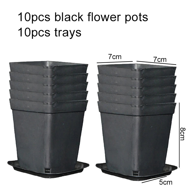 pots fleurs plastique rouge vert jaune bleu blanc noir modernes assiettes base