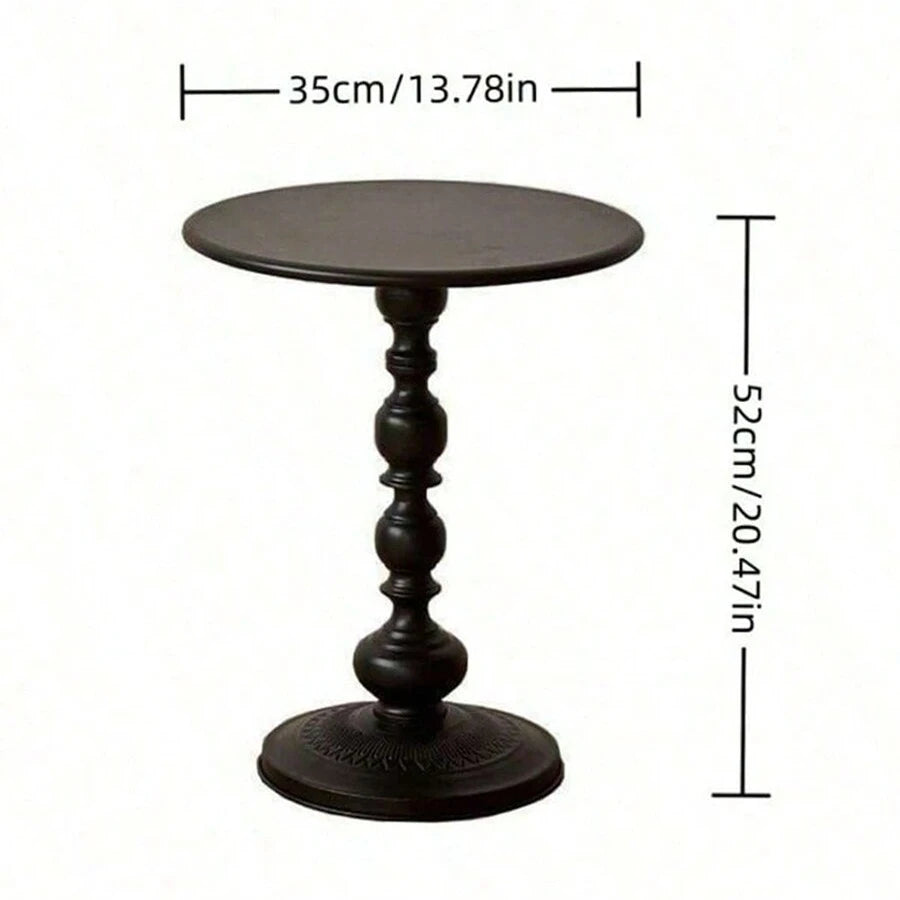 table d'appoint vintage table basse ronde fer noir classique salon chambre qualité decoration maison