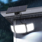 lampe solaire extérieure moderne panneaux solaires led clips noir blanc bleu ip65