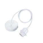 suspension lumineuse moderne blanc noir corps métal câble rond lisse
