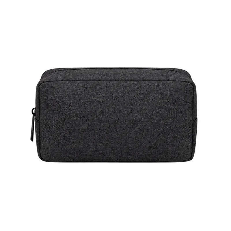 Sac main moderne toile gris clair zip compartiments internes taille 16 23 cm