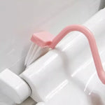 brosse nettoyer wc rose bleu vert moderne pois blancs adhésif fixe poignée portable respectueux