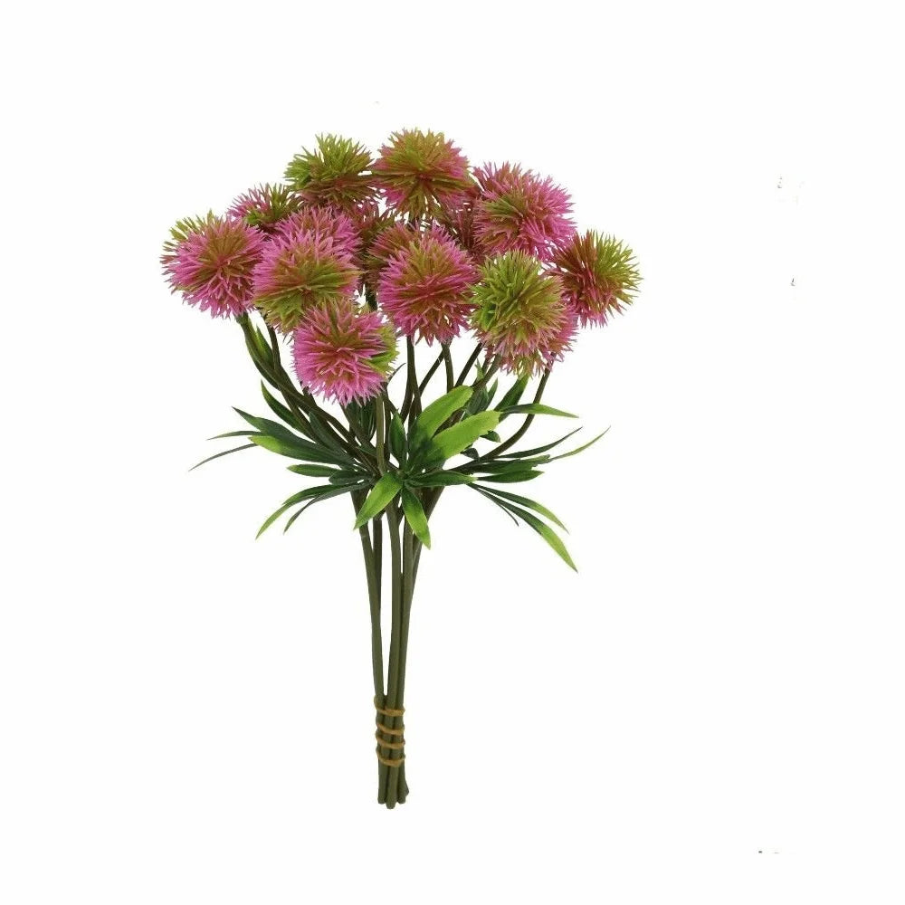 bouquet artificiel boules fleurs vert rose jaune moderne intérieur décoration maison chambre salon