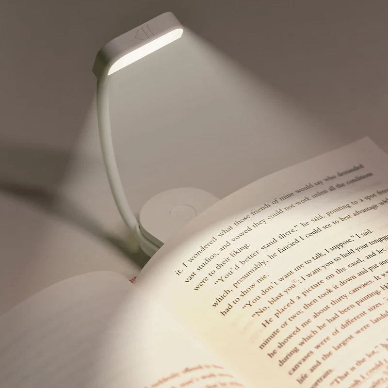 lampe lecture rechargeable usb portable clip blanc moderne minimalisteflux lumineux bas certification rohs cem