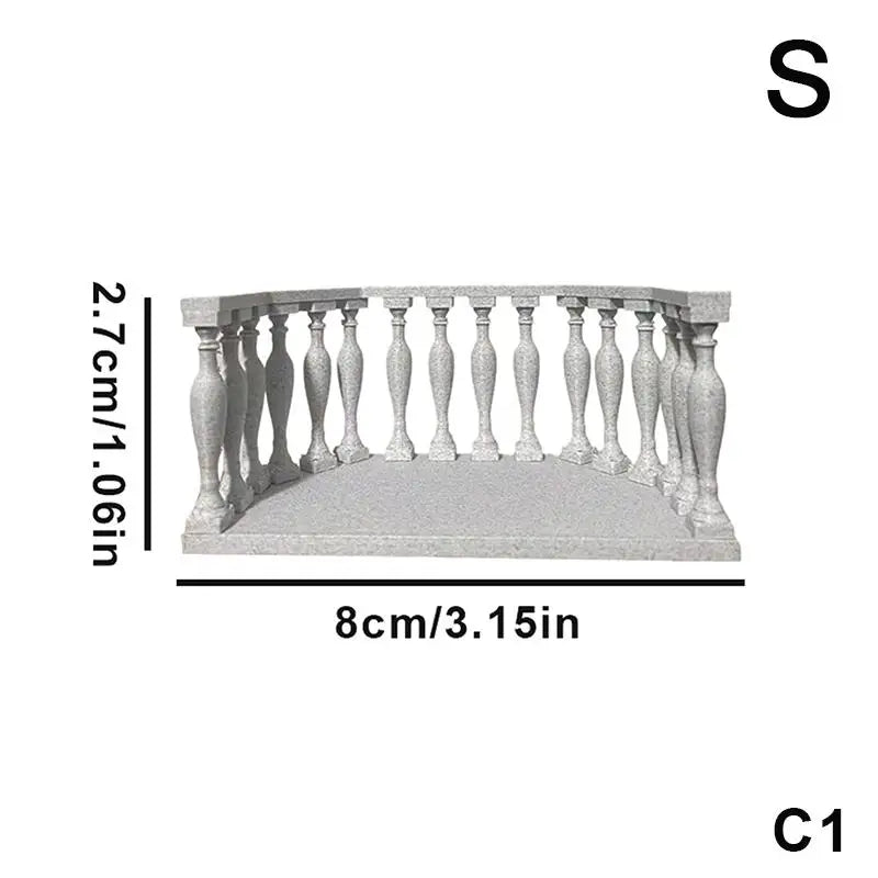 balustrade miniature noire cuivre classique décoration collection arrangement scène DIY