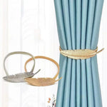 anneau fenêtre or plumes fleurs moderne décoratif fixations anneaux plumes fleurs 44cm