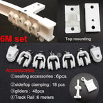 rideau glissière blanc moderne clips top clamping glissière flexible plastique 1m 2m 3m
