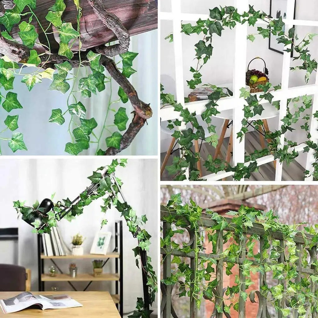 guirlande artificielle feuilles vertes modernes 78 pouces décoration intérieure extérieure mariage anniversaire festive