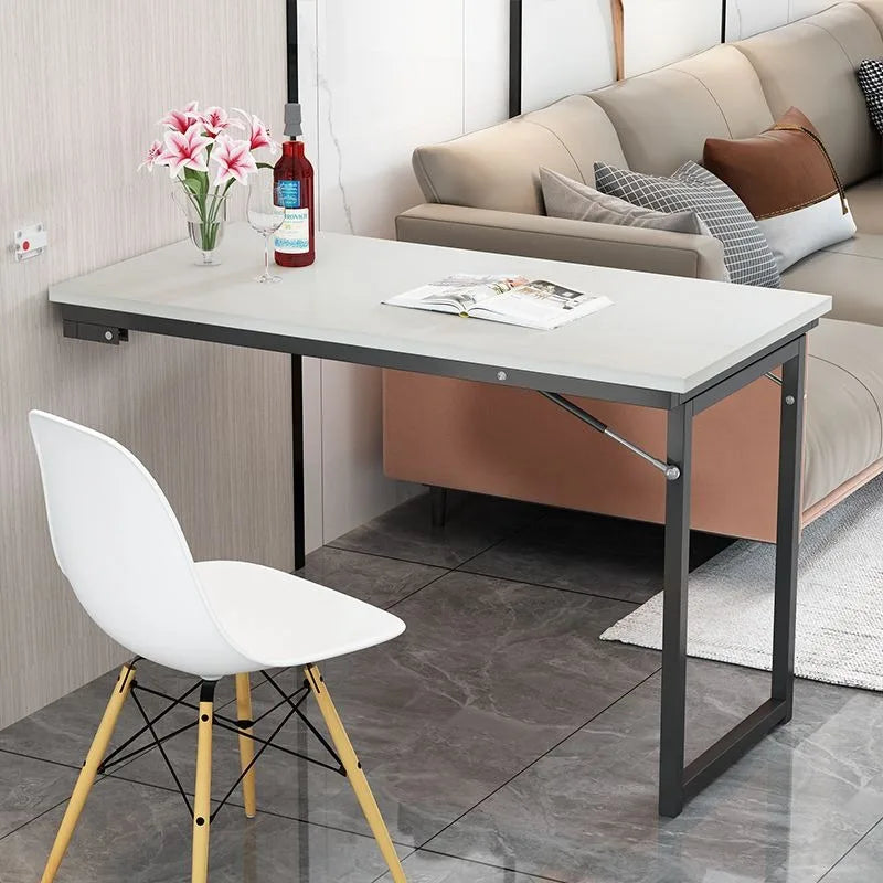 table pliable industrielle bois foncé métal noir texture bois naturelle vis fixations moderneextérieurcarrépliantemurale