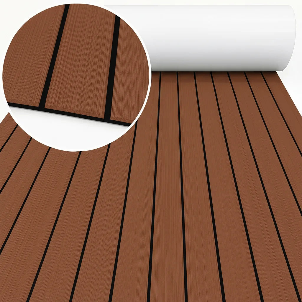 tapis sol bateau mousse eva antidérapant auto adhésif bleu clair noir rayures moderne