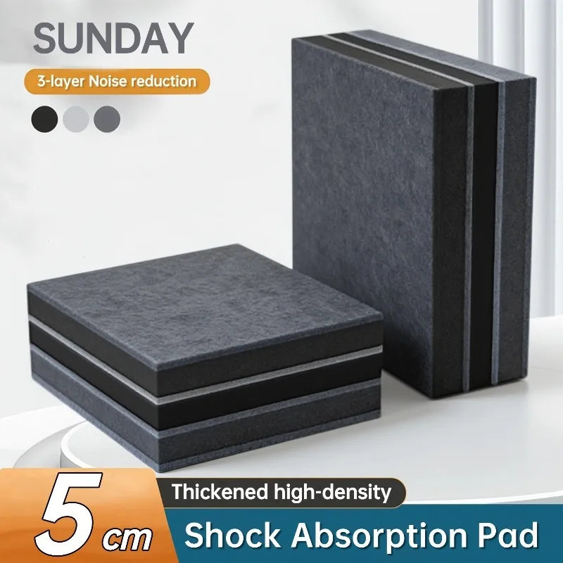 tapis absorption chocs isolation sonore texture granulée moderne noir 5cm épais
