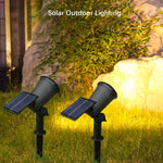 projecteurs solaires extérieurs led réglables jardin moderne jaune violet minimaliste