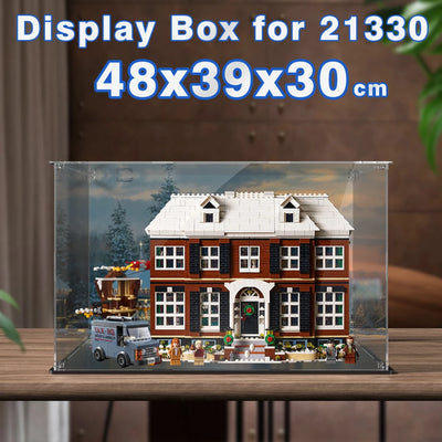 Boîte d'exposition en acrylique transparente pour Lego Home Alone 21330 sur étagère
