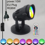 projecteur led noir moderne réglable télécommande fade strobe flash 12w us plug