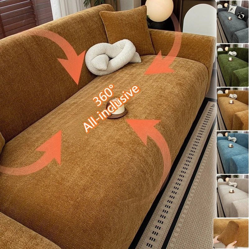 housse canapé marron clair texture lin moderne elastiques machine wash seater sofa cover