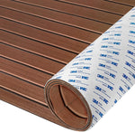 tapis sol bateau mousse EVA rayures horizontales adhésif 3M résistant eau moderne marron clair