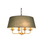 lampe suspendue or beige vert olive tissu fin métal minimaliste américaine chaîne ajustable ampoules